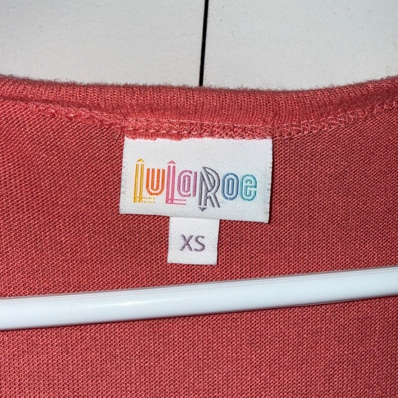 LuLaRoe Vibrant Coral Maxi Dress - Picture 2 of 5